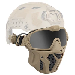 Máscara de Paintball Airsoft con gafas de ventilador antiniebla/transpirable/frío para caza CS juego de entrenamiento Cosplay accesorio de casco rápido