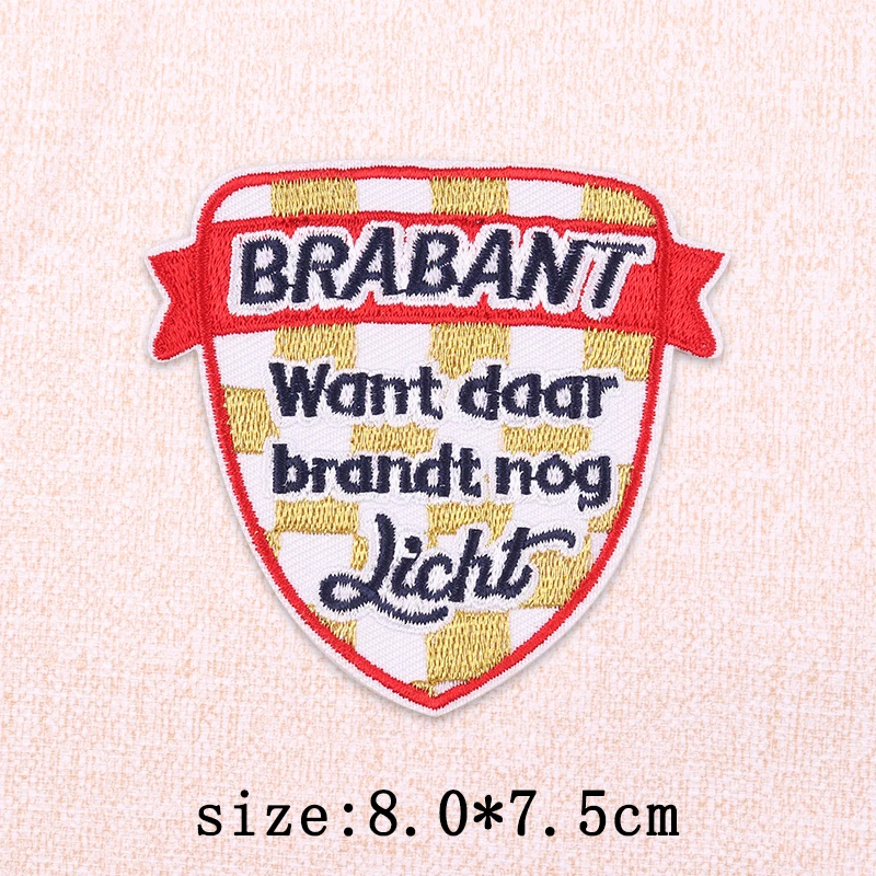 Parche bordado con emblema de Brabant de Países Bajos, parches para planchar para ropa, parches de Carnaval de Países Bajos para ropa, apliques DIY, 2026 - imagen 3