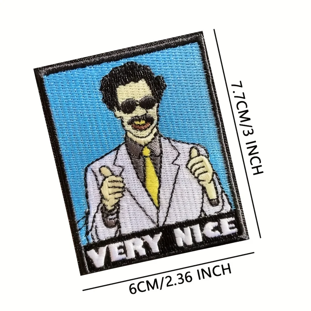 Parche de inspiración bordado muy bonito pulgar hacia arriba hombre persona brazalete gancho bucle emblema táctico para mochila chaleco casco uniforme - imagen 2