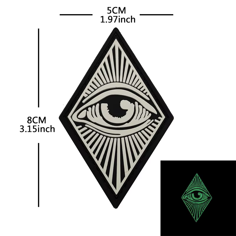 Parche táctico PVC con gancho y bucle moral insignia Ojo que Ve Todo - imagen 2