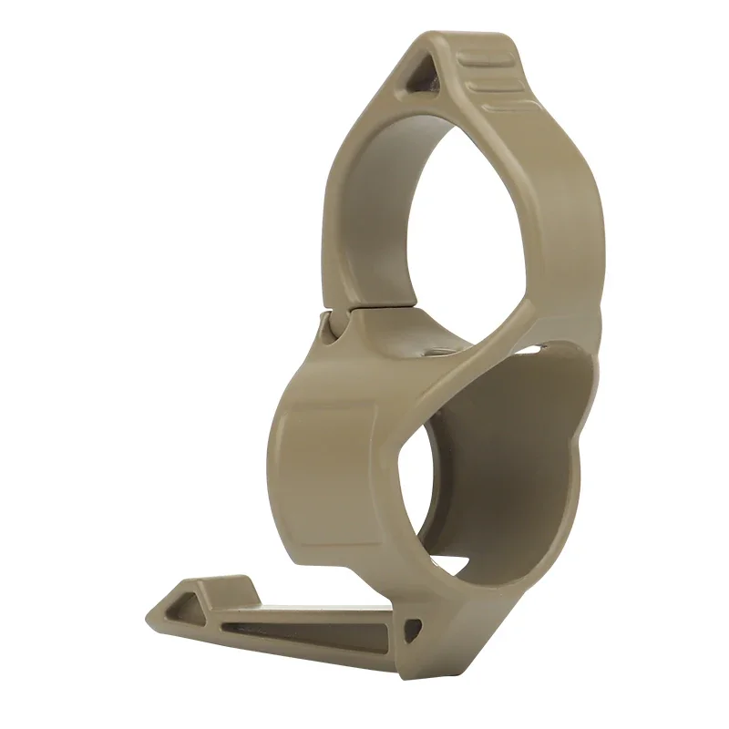 Anillo para linterna, agarre antideslizante, anillo para dedo, adaptador para linterna, soporte Compatible con Clip de bolsillo, anillo para dedo táctico multifunción - imagen 5