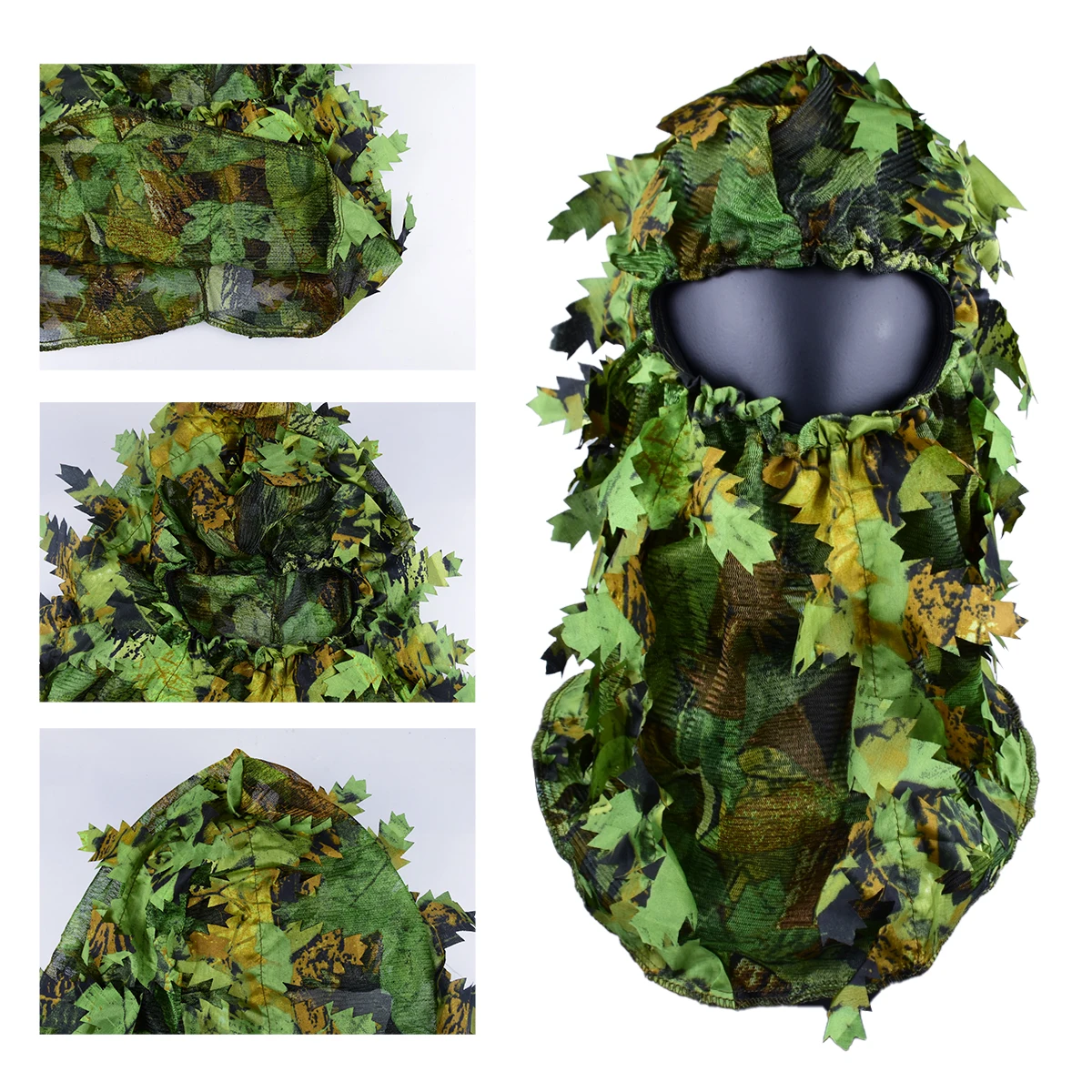 Máscara táctica ghillie 3D camuflaje jungla - imagen 3
