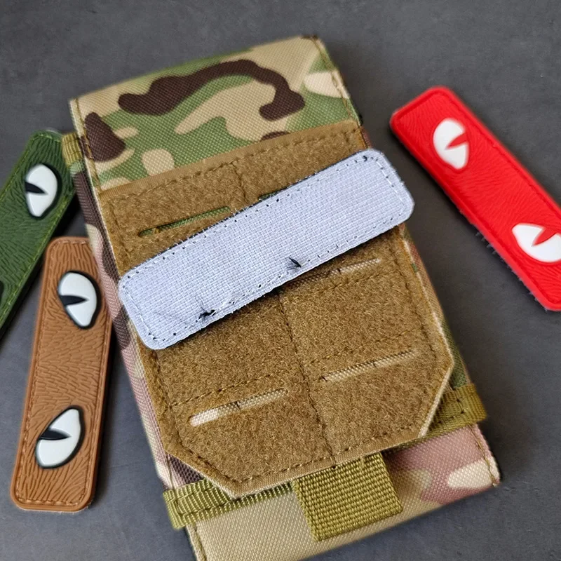 Parche de gancho y lazo de goma de PVC, Ojo de gato, insignia de moral, pegatina de ojo de Diablo, accesorios para bolsos al aire libre, brazalete, parches militares - imagen 5