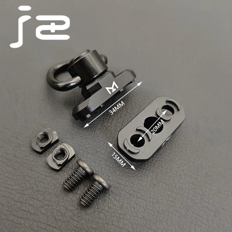 Soporte giratorio Airsoft QD, cuerda táctica de Metal de dos puntos para pistola, montaje de liberación rápida compatible con sistema MLOK, accesorios de caza al aire libre - imagen 3