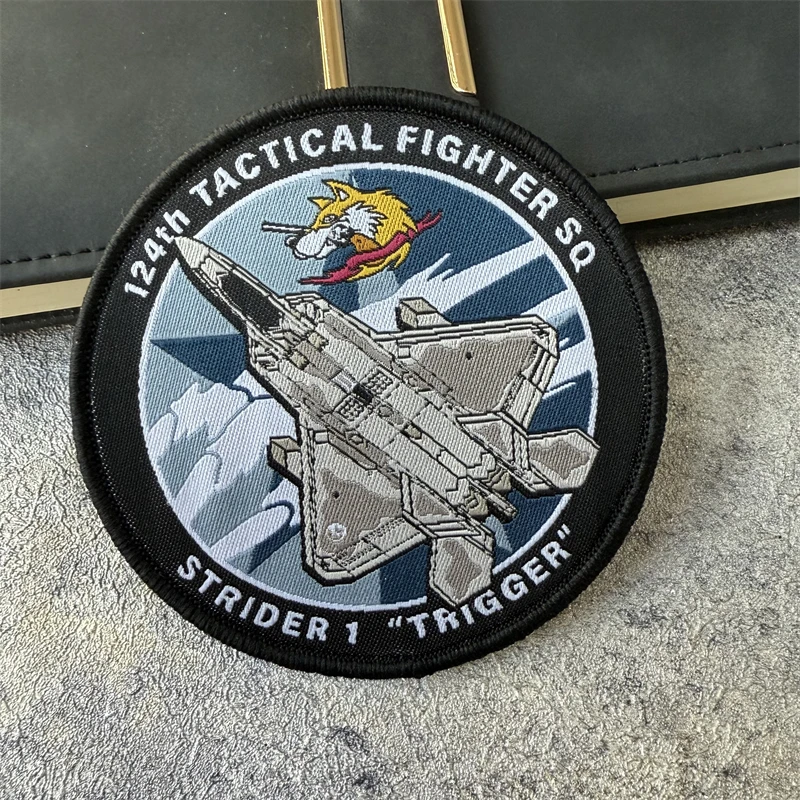 Parches tácticos bordados Ace Combat, juego circundante, gancho y bucle, pegatinas de tela para mochila, emblemas de moral al aire libre - imagen 3