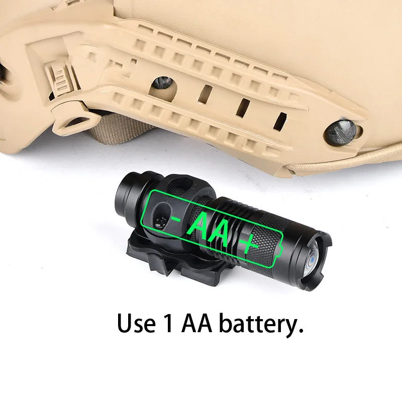 WADSN Tactical AIrsoft estroboscópico Consant momentáneo casco lámpara con luz blanca Scout casco lámpara rápida casco de caza linterna - imagen 5