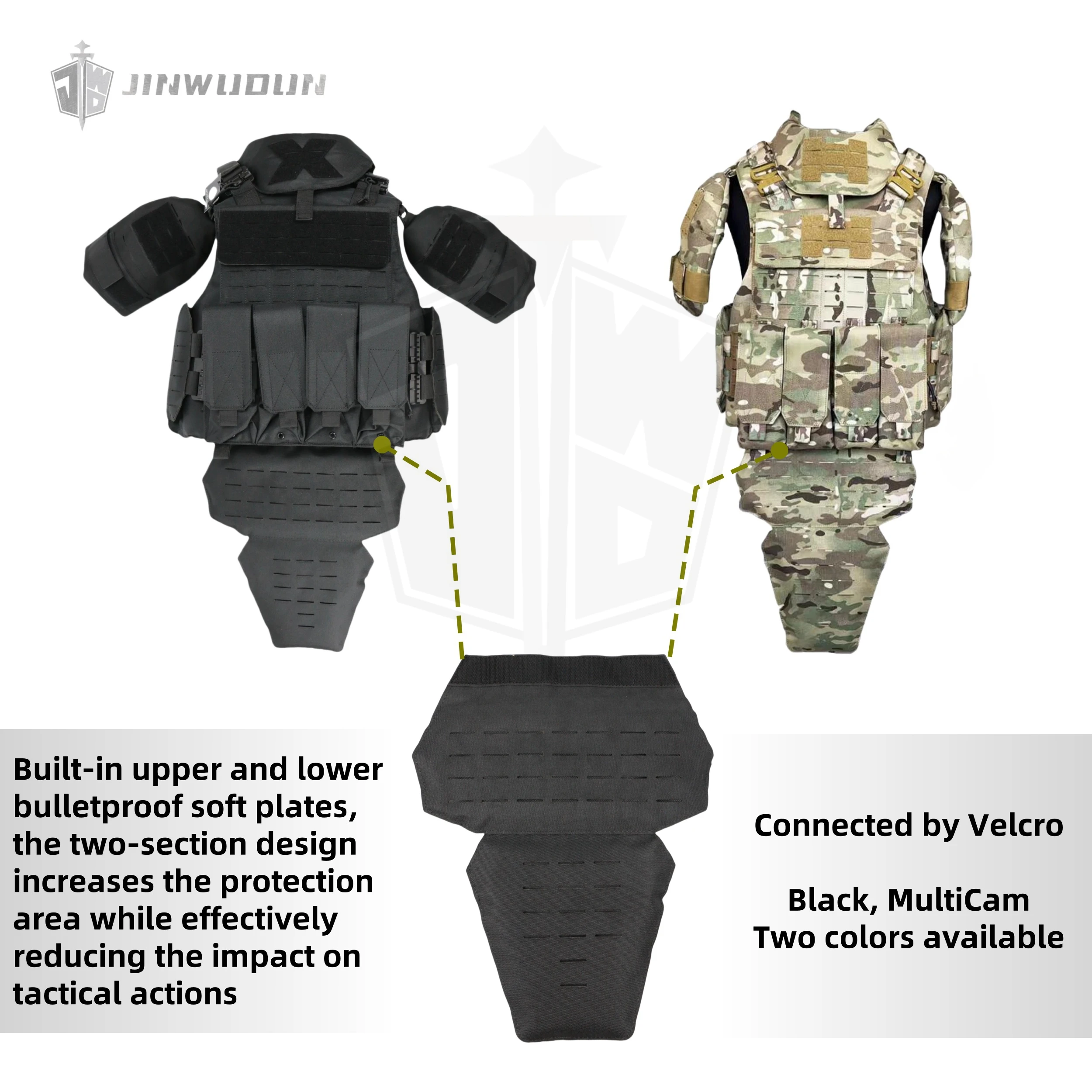 Kit antibalas UHMW-PE NIJ IIIA – Armadura táctica hombro y cuello - imagen 4