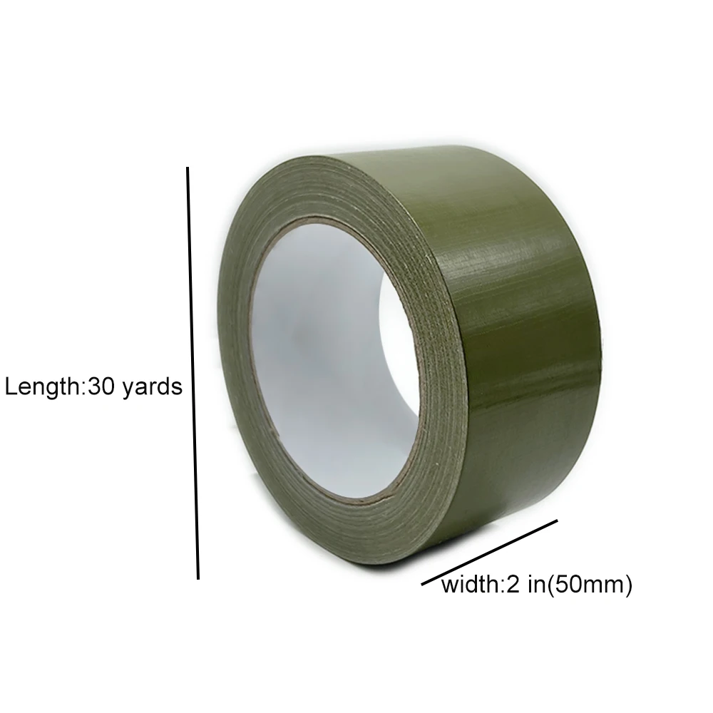 Cinta Base de tela verde oliva táctica, cinta de reparación adhesiva fuerte pesada de 2 pulgadas X 30 yardas para herramientas al aire libre, manualidades de reparaciones DIY - imagen 2