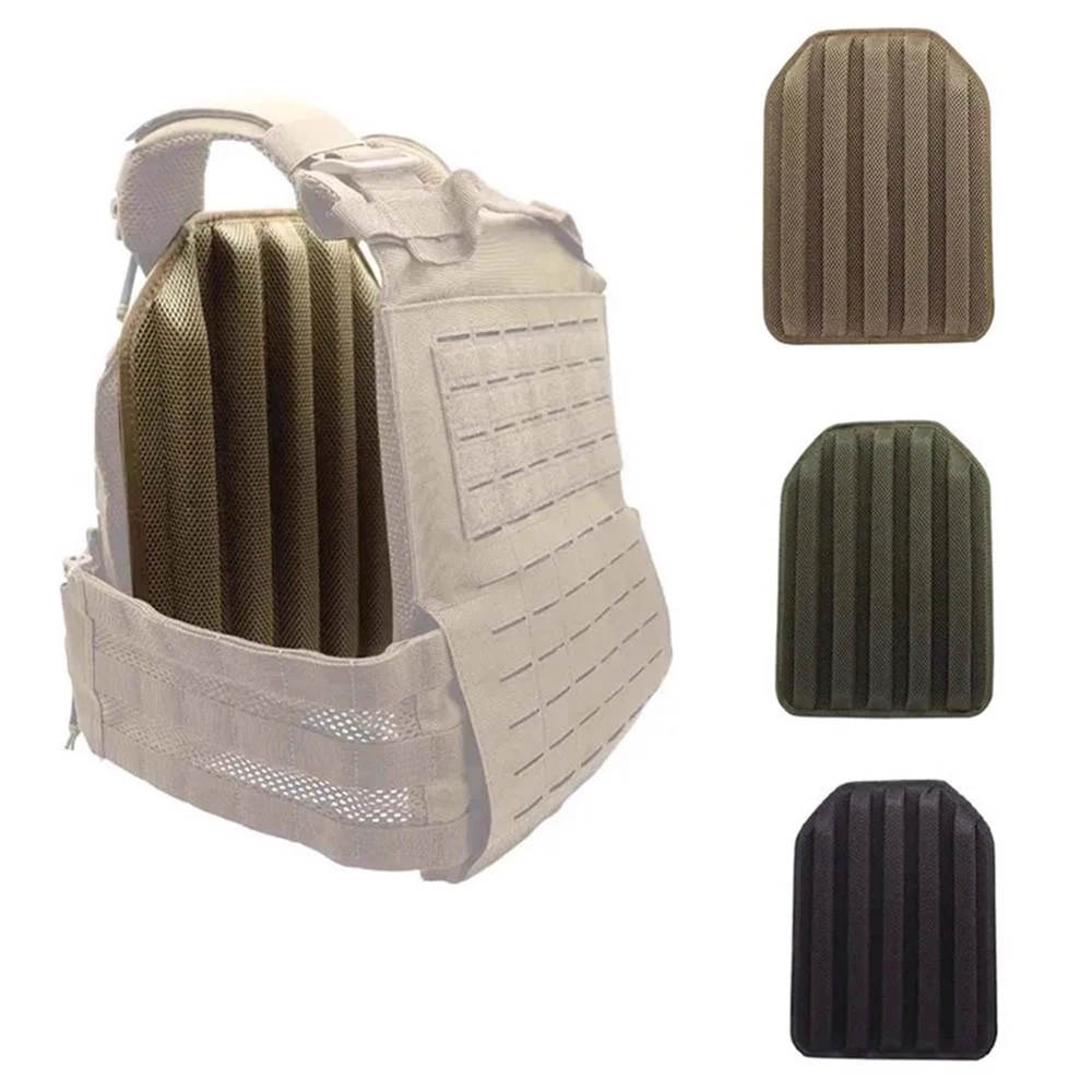 Almohadillas de cojín EVA transpirables con absorción de impacto, acolchado de malla transpirable, forro frontal y trasero, cojín para chaleco táctico