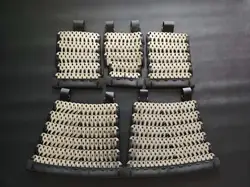 Armadura táctica de accesorios de traje de pez volador plateado de 5 piezas de acero inoxidable