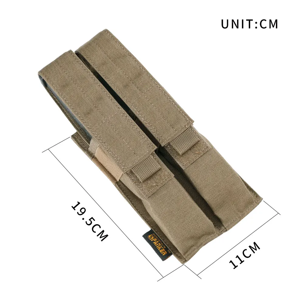 Bolsa táctica para revistas MP5 MP7, bolsa Modular Molle doble Mag para Airsoft, bolsa KRISS con Clip para revistas con tapa abierta - imagen 2