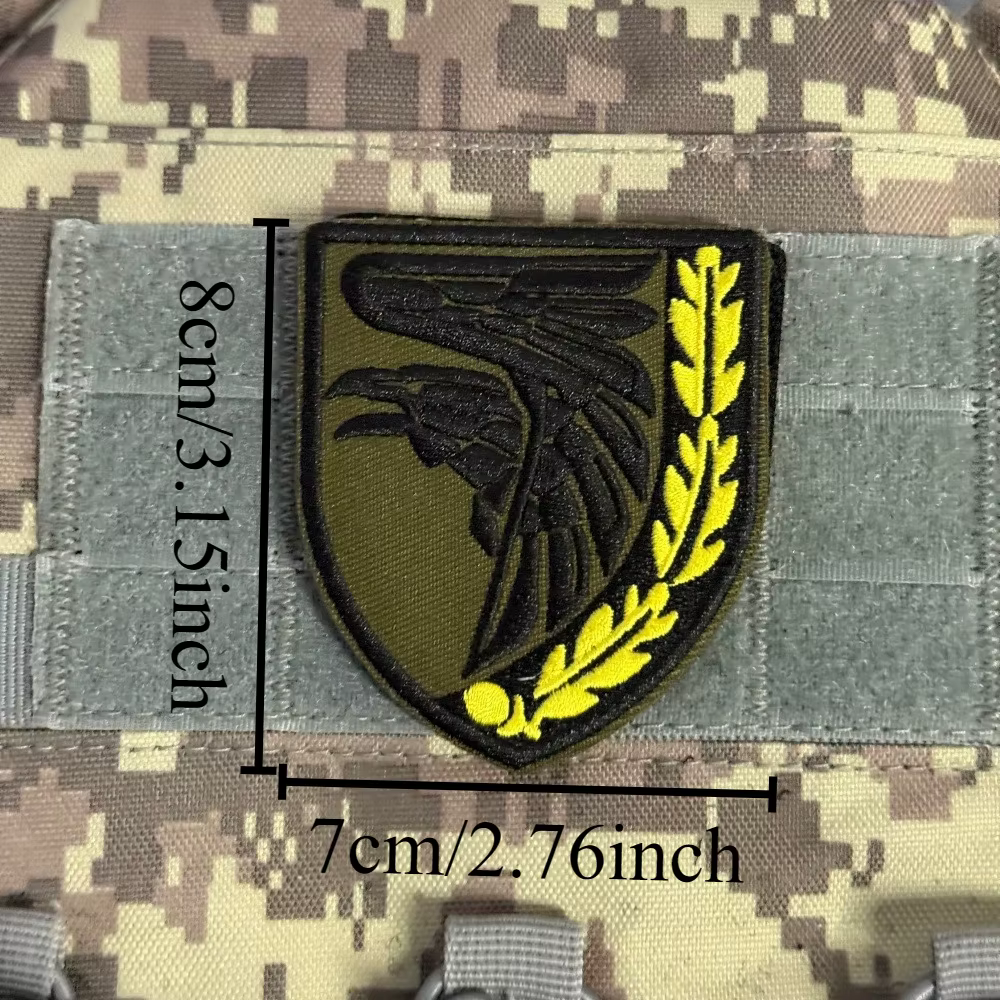 Parche bordado águilla voladora Ucrania – Militar táctico con velcro - imagen 2