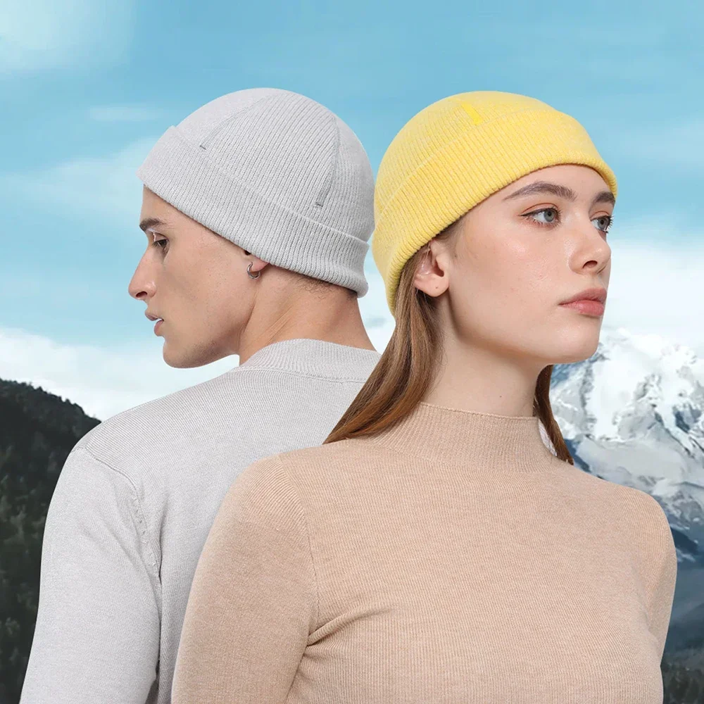 Gorro térmico de punto para hombre y mujer, gorro cálido de Color sólido, suave, para clima frío, correr, esquiar y caminar, para Otoño e Invierno - imagen 5