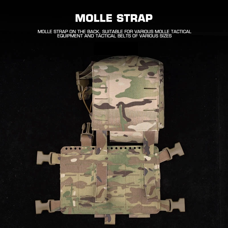 Bolsa táctica Molle, bolsa para Radio, cinturón Molle con cremallera, bolsa de cintura de utilidad, bolsa de almacenamiento, accesorio Molle, organizador médico militar EMT - imagen 5