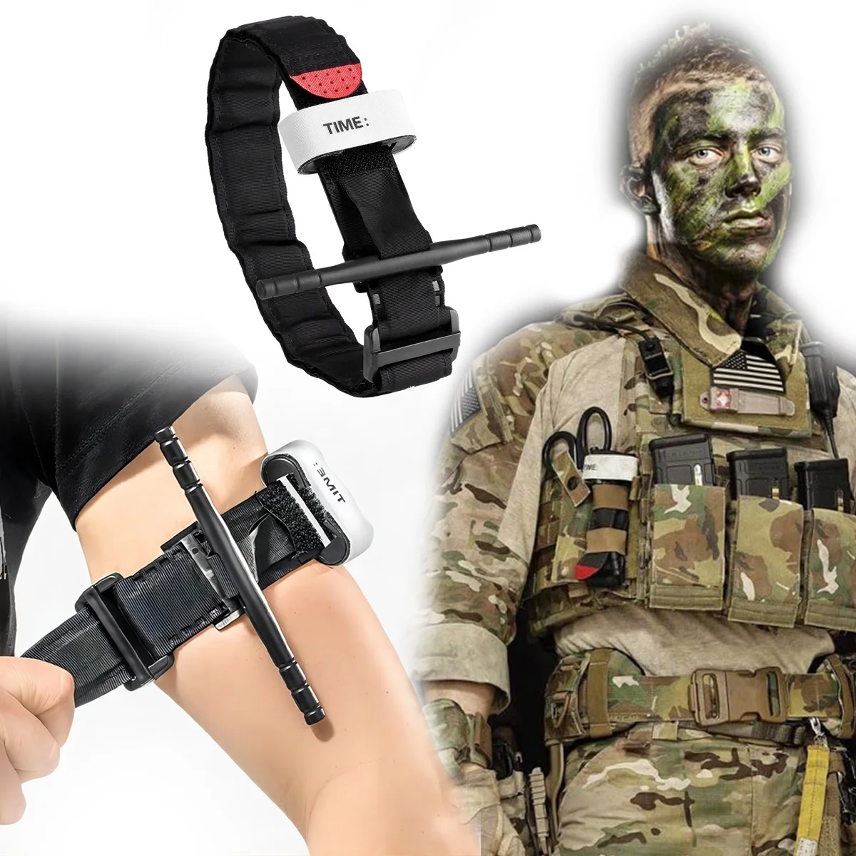 Bolsa médica táctica Molle, con férula de vendaje israelí de 6 ", torniquete, Etc., botiquín de primeros auxilios de supervivencia de emergencia, equipo de caza - imagen 4