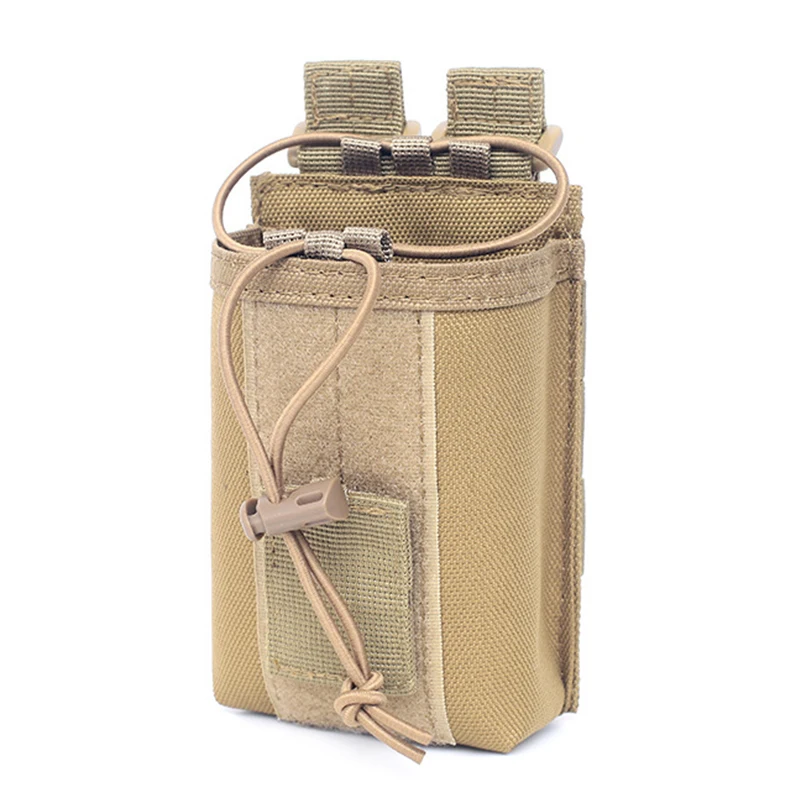 Molle Radio Walkie Talkie bolsa táctica deportes al aire libre caza interfono bolsa de almacenamiento Camping Molle militar portátil soporte - imagen 5