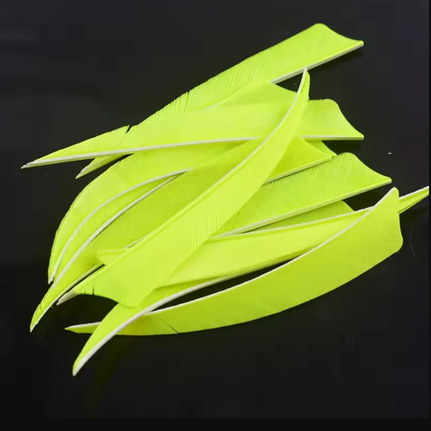 50 Uds. De alta calidad, 5 pulgadas, escudo de plumas, paletas cortadas, pluma de pavo, flechas DIY, flecha de pluma Real, plumas, paletas, arco, flecha - imagen 4
