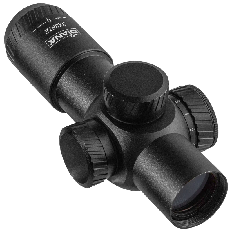 DIANA 3X28 táctico caza Rifle alcance Airsoft PCP Riflescope tiro al aire libre deportes francotirador vista óptica armas montaje nuevo - imagen 2
