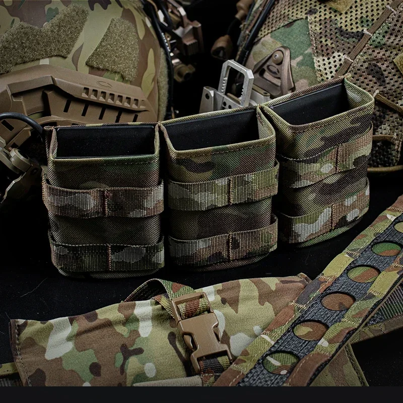 ERQYGRA táctico rápido 5,56 Triple Mag bolsa media revista Molle sistema funda al aire libre caza tiro accesorios riñonera - imagen 2