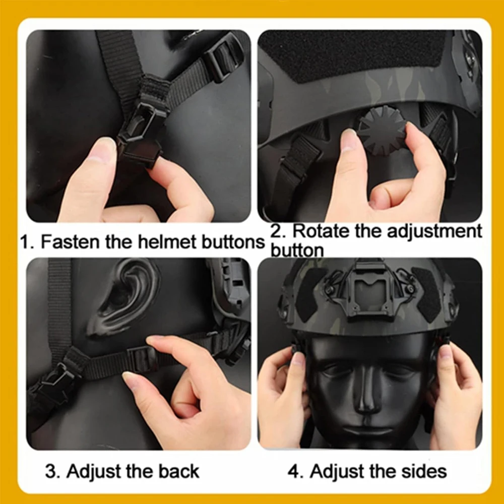 Conjunto de casco táctico con gafas Airsoft, auriculares para tiro, montura LG24, luz de identificación, funda para batería, modelo de cámara, pasamontañas - imagen 3