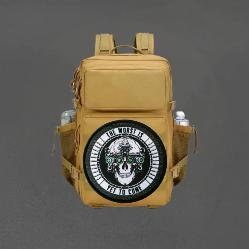 Dispositivo de visión nocturna, parche con estampado de calavera, chaleco táctico, insignia de moral con gancho y bucle, pegatinas para mochila, parches para brazalete para ropa