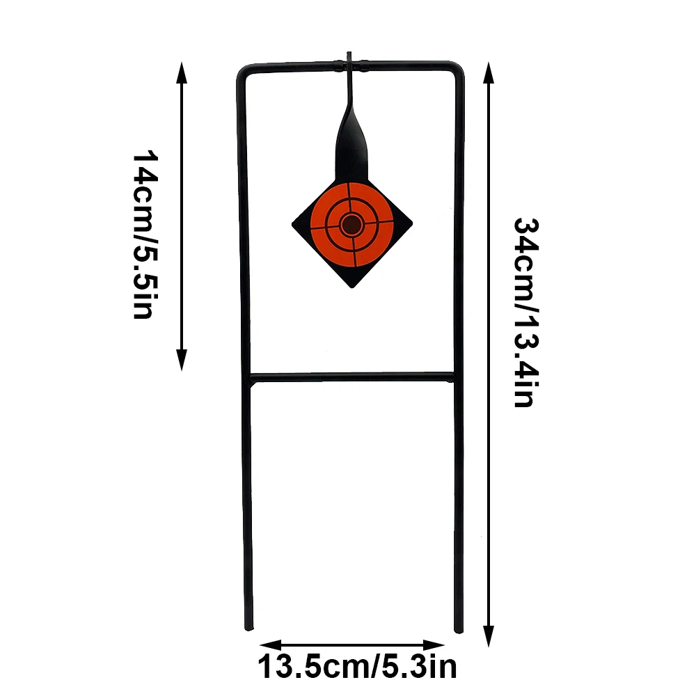 Reinicio automático del objetivo de tiro de metal 360 °   Objetivo giratorio de acero para pistola BB, Rifle, pistola Airsoft, práctica de tiro - imagen 5
