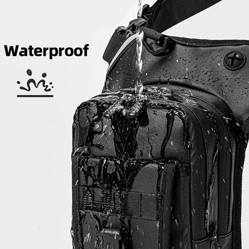 Bolsa táctica para deportes de ciclismo para hombre, bolsa de pecho para conducción al aire libre, escalada, senderismo, viaje, pesca, senderismo, riñonera, bolsos cruzados - imagen 5