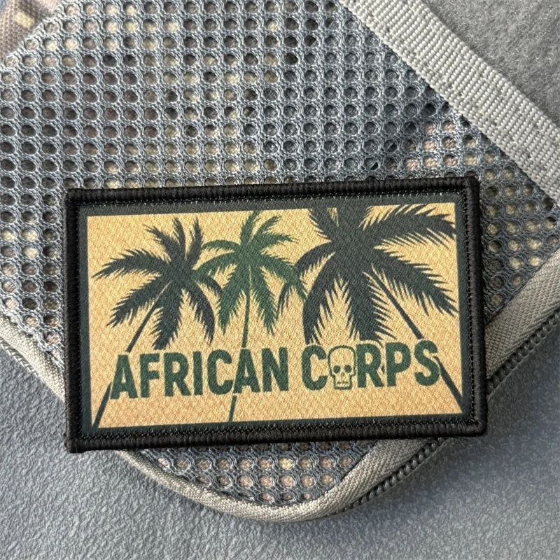Parche táctico "AFRICAN CORPS", insignia de moral militar, impresión de gancho y bucle, mochila, decoración de ropa, pegatinas, brazalete - imagen 5