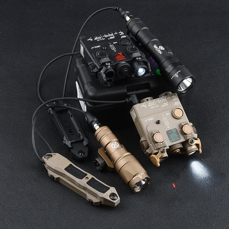 DBAL-A2 puntero láser versión Simple rojo verde azul punto LED M300A arma táctica Airsoft Rifle Scout Luz de 20mm Picatinny - imagen 5