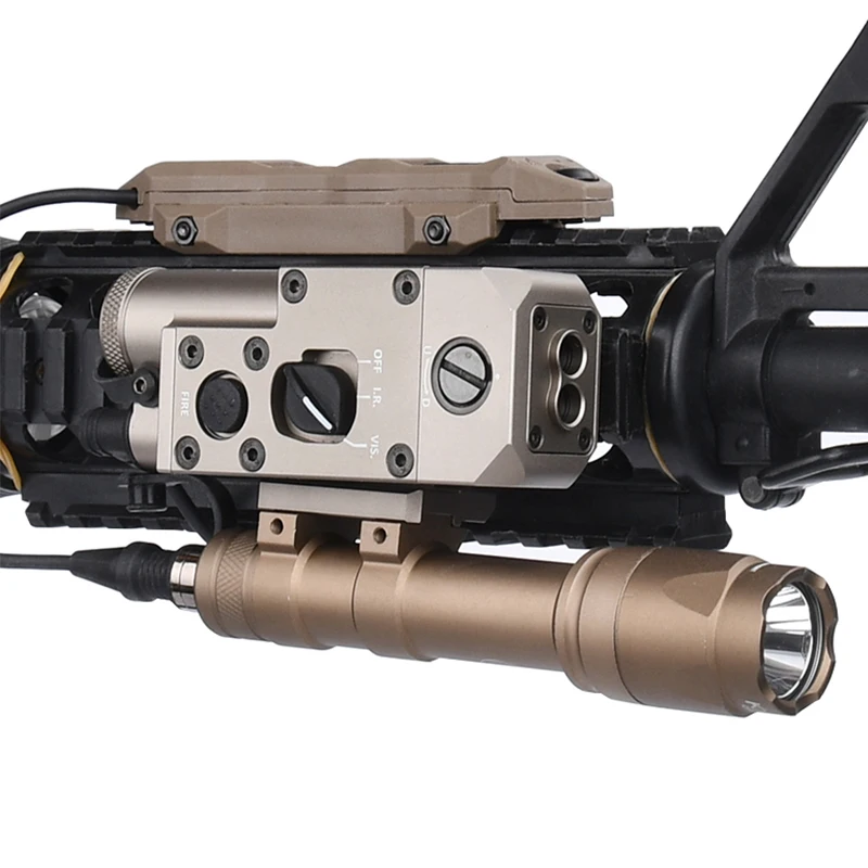 Linterna táctica CQBL IR todo metal doble haz LED blanco - imagen 5