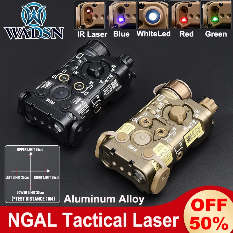 NGAL-indicador láser totalmente metálico, puntero IR de punto rojo, verde y azul, tácticas de puntería, luz LED blanca de explorador, antorcha Airsoft Surefir M300M600 - imagen 3
