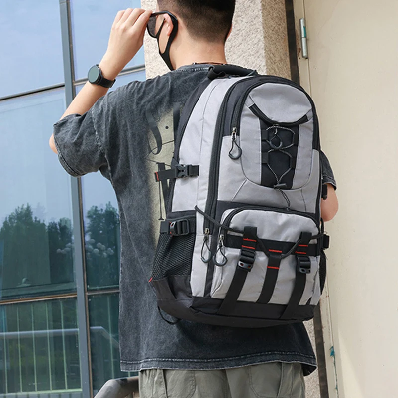 Mochila para acampar al aire libre, impermeable, USB, senderismo, viajes, escalada, montañismo, bolso de hombro para mujeres y hombres, bolsa de senderismo de gran capacidad - imagen 3