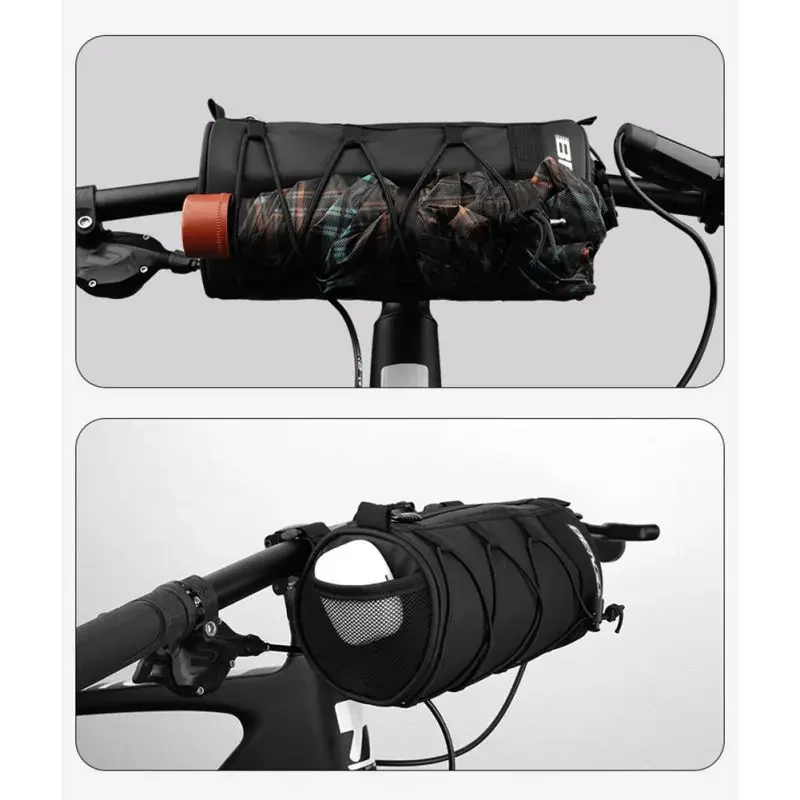 Bolsa para manillar de bicicleta, multiusos, impermeable, MTB, cuadro de Ciclismo de Carretera, bolsa para tubo, banda elástica - imagen 4