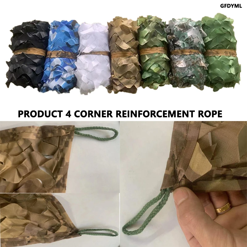 Red de camuflaje militar para caza al aire libre, toldo de camping, tienda de campaña, cubierta de coche - imagen 4