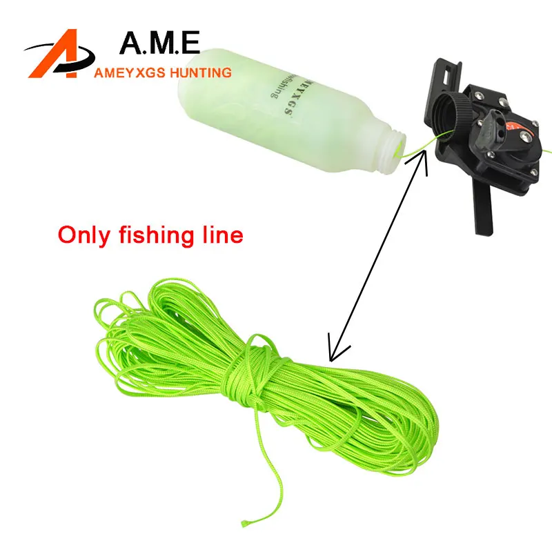 20/40/60 M arco carrete de pesca línea verde pesca con arco tiro pesca caza cuerda