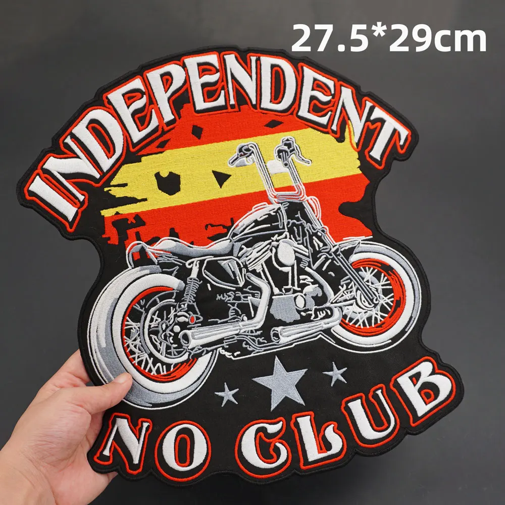 Parche bordado grande para chaqueta, chaleco trasero, motocicleta, CLUB, motorista, independiente, NO Club - imagen 5