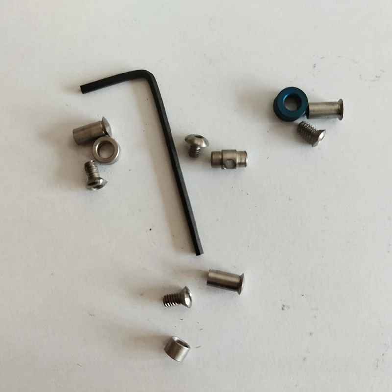 Juego completo de tornillos de mango de cuchillo de acero inoxidable para Origin CR, Chris Reeve, Mini estándar, tubo de husillo de Sebenza pequeño 21 °, 1 Juego - imagen 2