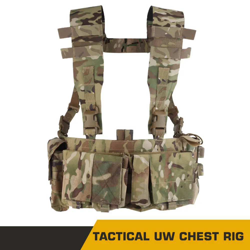 Equipo de pecho de patrulla táctica para exteriores, chaleco para ir al trabajo, colgante en el pecho con bolsa de Radio y banda para el vientre desmontable - imagen 3