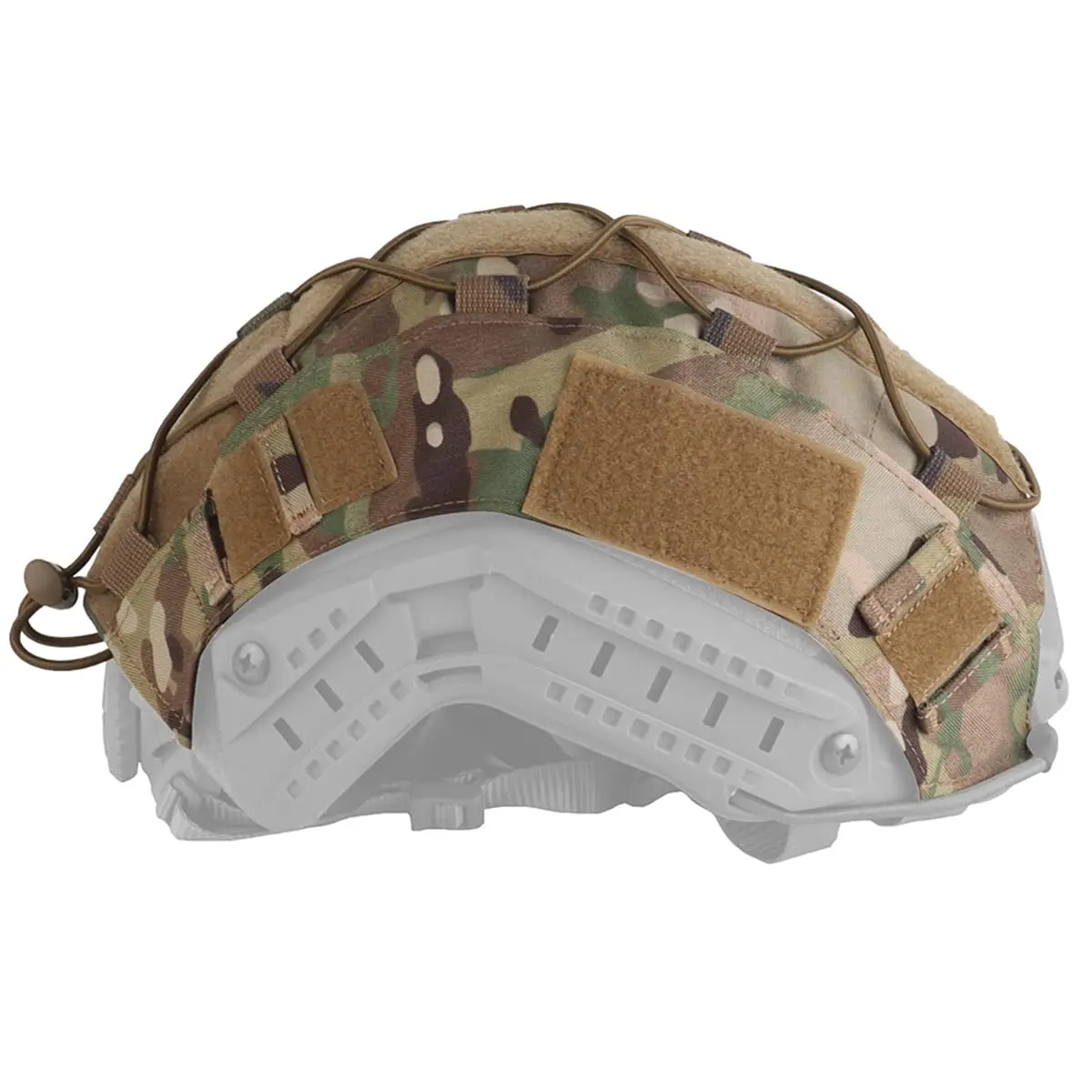 Cubierta táctica para casco rápido Airsoft, cubierta ligera y duradera para casco de camuflaje con cordón de ajuste para caza y Paintball - imagen 5