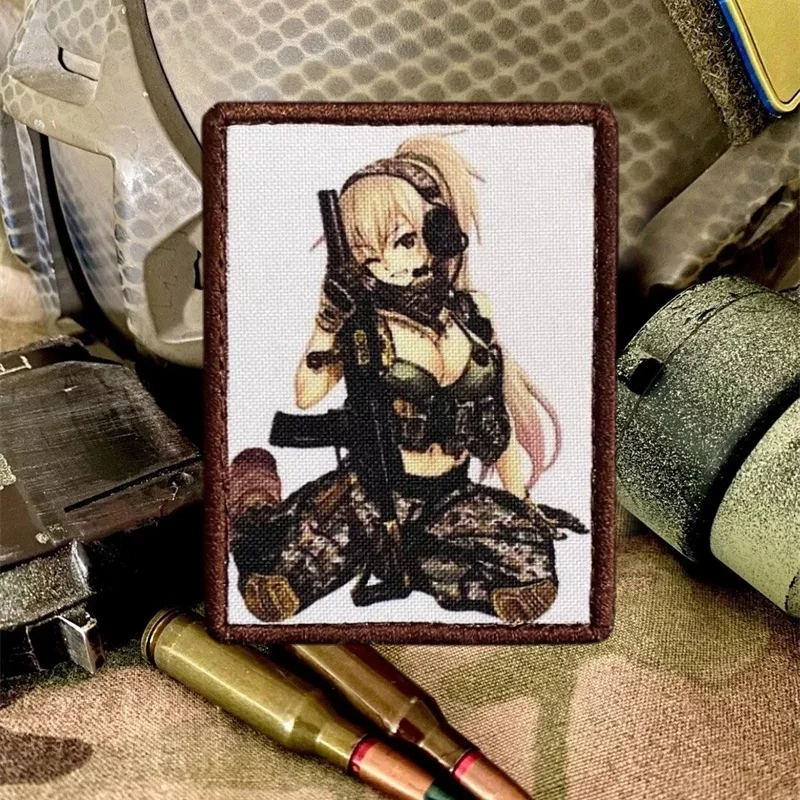 Parche estampado especial para chica, parches militares tácticos con gancho y bucle, pegatinas para brazalete de mochila, apliques para ropa - imagen 5