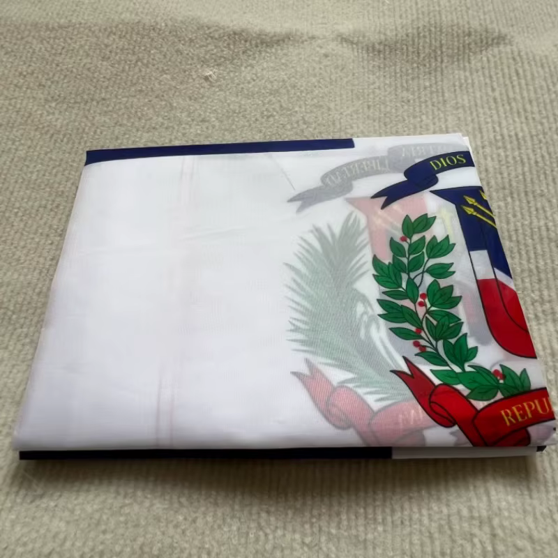 Bandera nacional República Dominicana de poliéster para exterior
