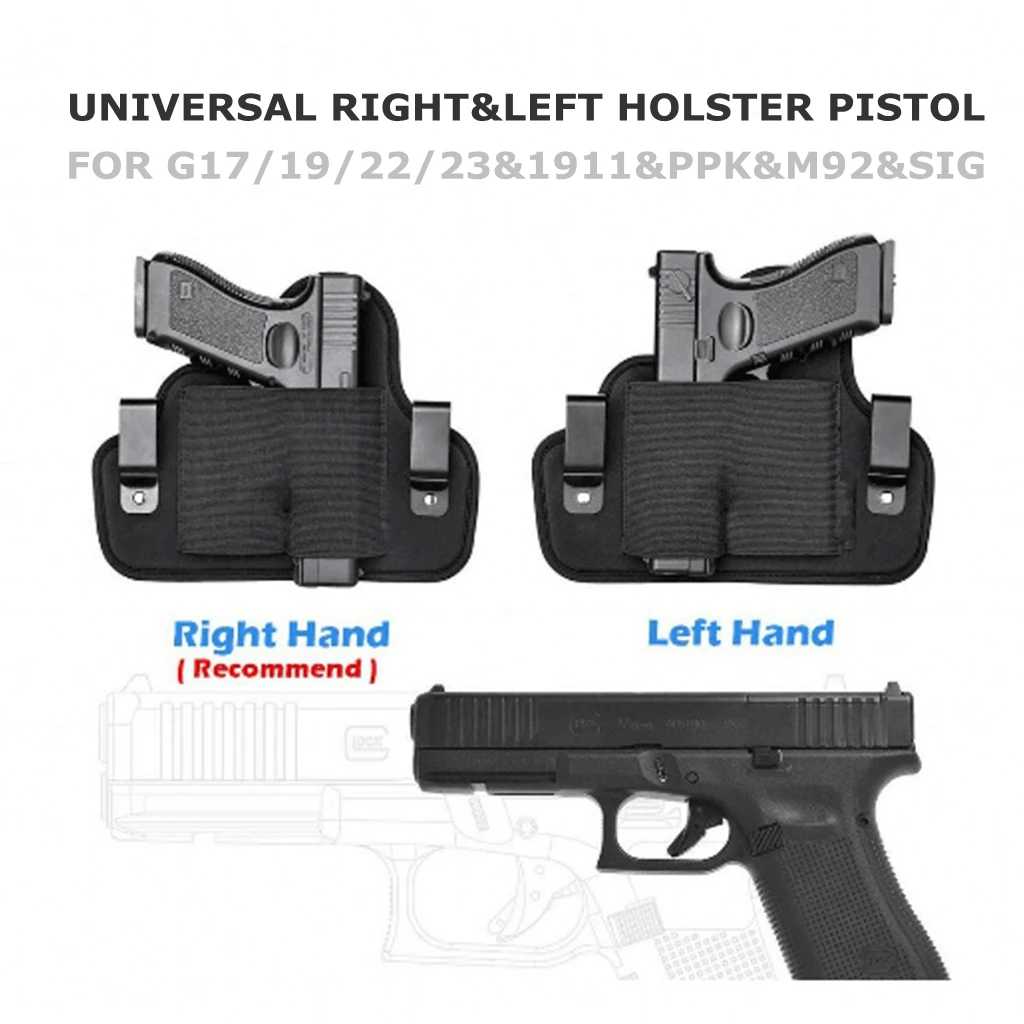 Funda táctica oculta IWB, pistolera universal derecha e izquierda para G17/19/22/23 y 1911, PPK, M92 y SI G, funda oculta para caza - imagen 2