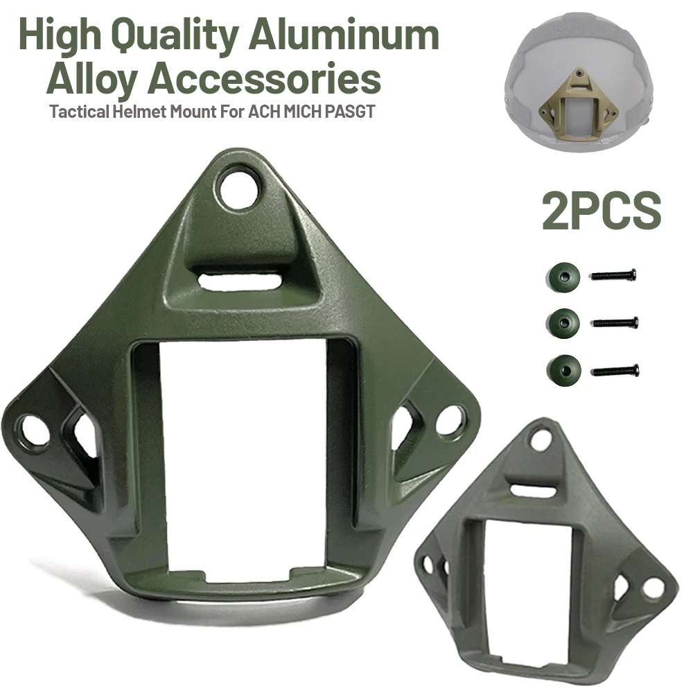 Casco táctico de nailon NVG, adaptador de visión nocturna compatible con soporte FAST MICH, accesorios para cascos de equitación CS, 2 uds.