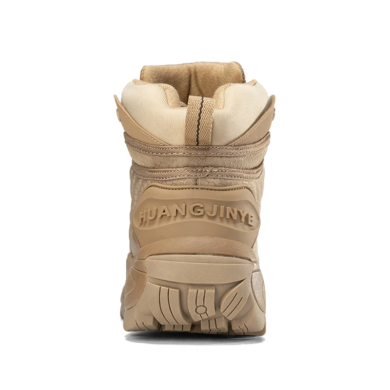 HIKEUP-botas impermeables de cuero para hombre, zapatos de seguridad para el trabajo, con plataforma, de goma, para senderismo, Invierno - imagen 4