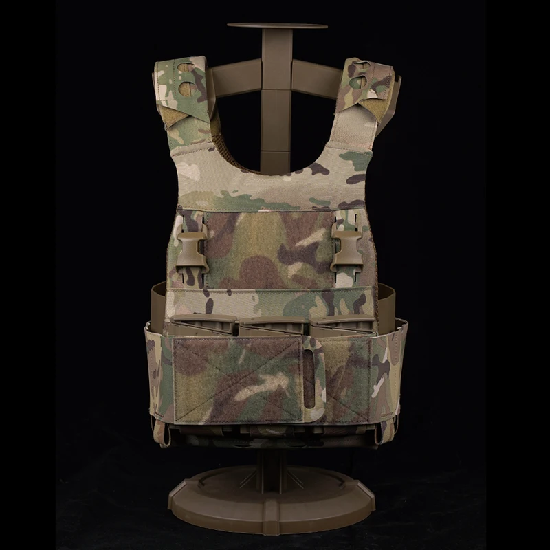 Bolsa táctica para revistas 7,62, chaleco de caza, portador de placa, soporte Triple Mag incorporado, pegatina mágica, accesorios para chaleco Airsoft - imagen 5