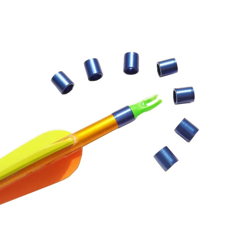 Collar de Tiro con Arco a prueba de explosiones, Protector de eje de flecha de carbono OD 7,6mm para arco y flecha al aire libre, accesorios de caza, 12 unidades - imagen 4