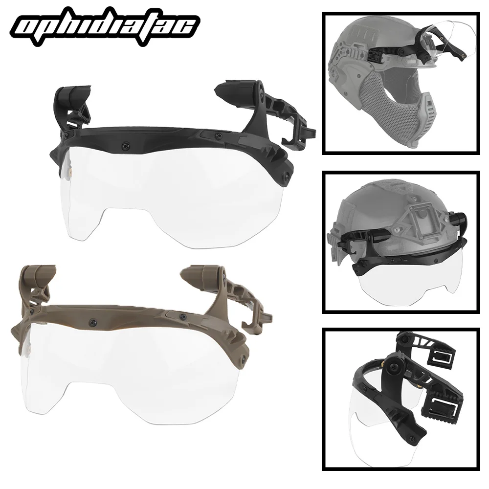 OPHIDIANTAC 3,0 Wendy TAC casco gafas abatibles casco antiniebla sección de lente equipo protector para casco de caza - imagen 2