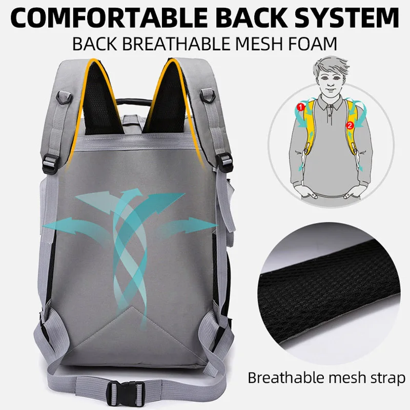 Mochila de viaje para senderismo y acampada para hombre, mochila de entrenamiento deportivo para senderismo, bolsas de ciclismo al aire libre, bolsa de almacenamiento para ordenador portátil para viaje de estudiantes - imagen 5