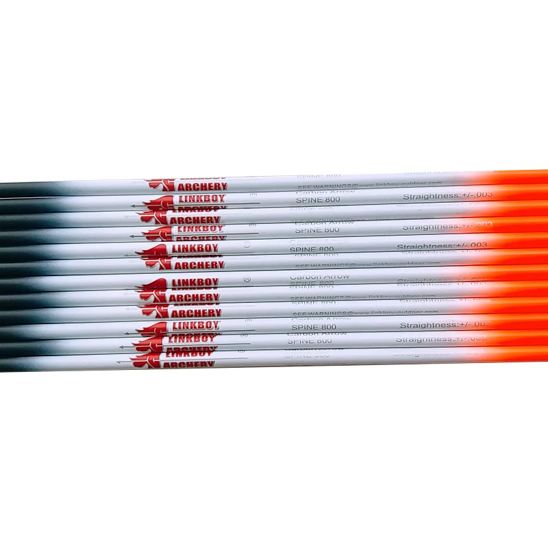 Flechas de carbono de tiro con arco, 100% puro, eje naranja id4.2 mm, 30 '', 80gr, 1,75 Vanes, Flecha de Tiro con Arco recurvo - imagen 3