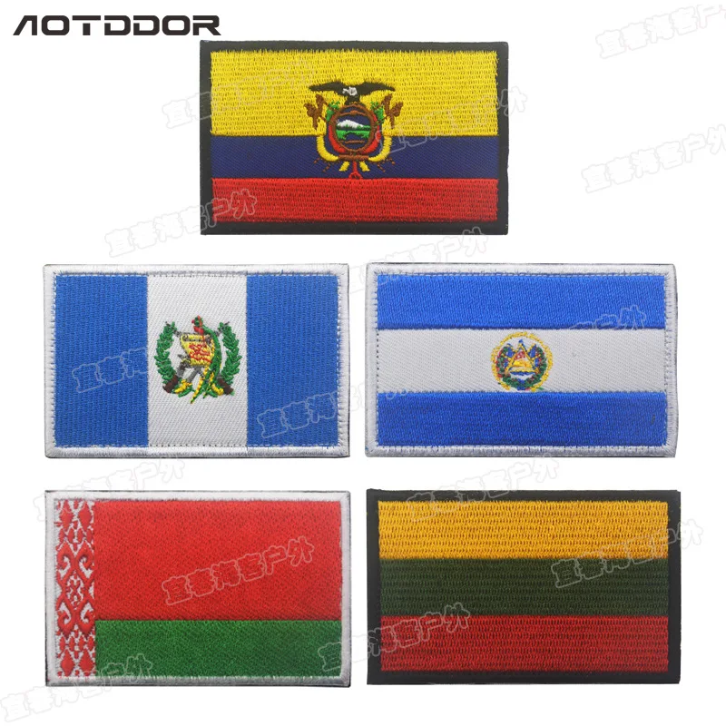 Brazalete con bandera de Estados Unidos, Chile, Cuba, Panamá, Colombia, Ecuador, Guatemala, insignia para ropa, parches militares para costura de ropa - imagen 2